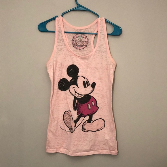 Disney Tops - MICKEY MOUSE Pink Tank Top